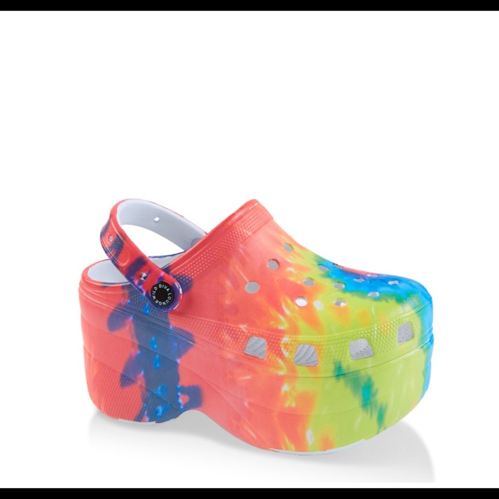 Fun stylish platform crocs